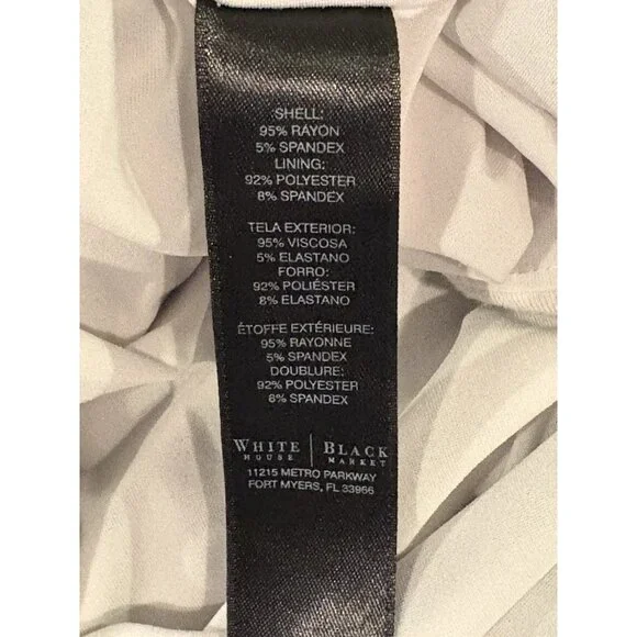 EUC White House Black Market Black and White Striped Top Women’s L - Picture 8 of 8